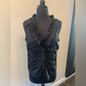 Prada Black Blouse. Size 46 Italian (U.S.A. Small).